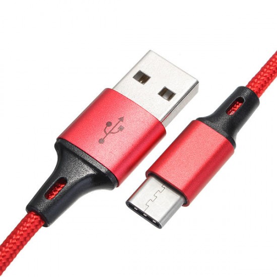 2.4A Type C Braided Fast Charging Data Cable 1m For Oneplus 5t 6 Mi A1 Mix 2 2.4A Type C Braided Fast Charging Data Cable 1m For Oneplus 5t 6 Mi A1 Mix 2