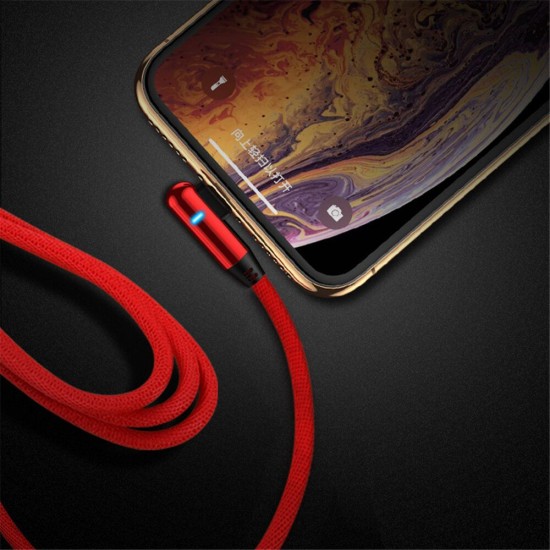 2.4A USB Type C Data Cable LED Light Fast Charging For Huawei P30 Pro P40 Mi10 9Pro S20 5G