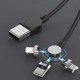 3 In 1 180 Degree Rotating Type C Micro USB 3.5A Fast Charging Rotating Magnetic Data Cable For iPhone 11 Pro XS Huawei P30 3 In 1 180 Degree Rotating Type C Micro USB 3.5A Fast Charging Rotating Magnetic Data Cable For iPhone 11 Pro XS Huawei P30