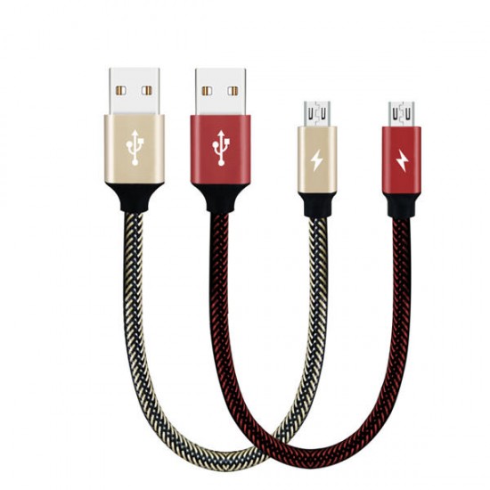 3A Micro USB Braided Fast Charging Data Cable 28cm For Note 5 S7 Edge S6