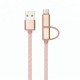 3A Micro USB Type C 2 In 1 Fast Charging Data Cable For HUAWEI VIVO Tablet