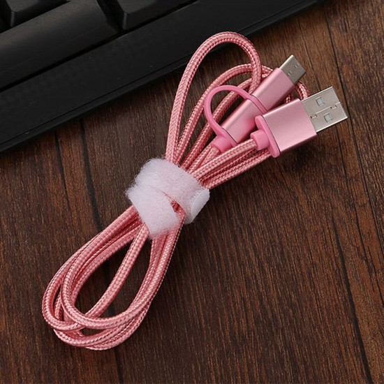 3A Micro USB Type C 2 In 1 Fast Charging Data Cable For HUAWEI VIVO Tablet