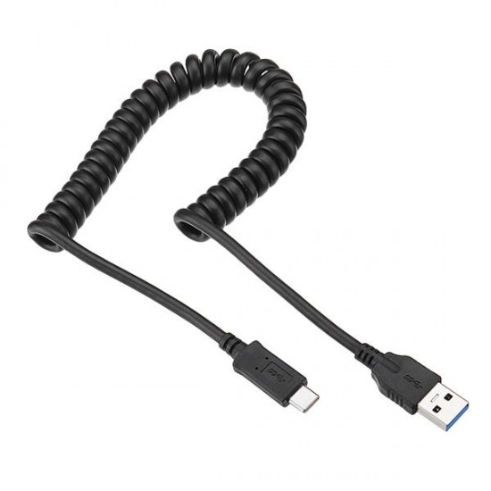 3A Retractable Spring USB3.0 Fast Charging Data Cable 1.5M For Pocophone F1 Oneplus 6T