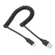 3A Retractable Spring USB3.0 Fast Charging Data Cable 1.5M For Pocophone F1 Oneplus 6T