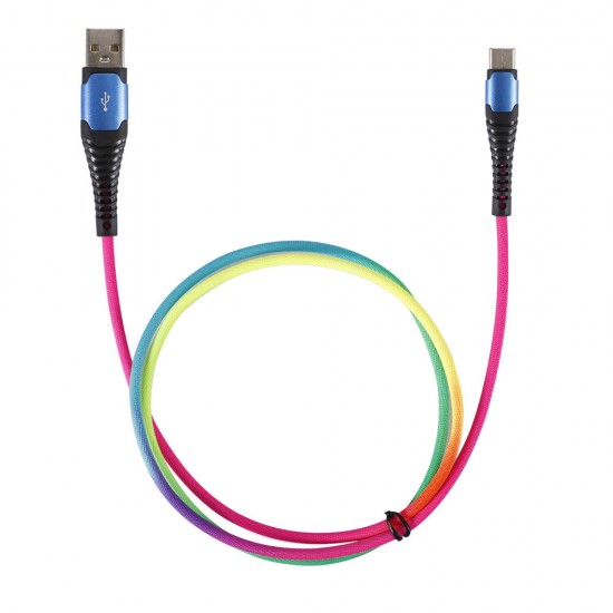 3A Type C Micro USB Colorful Fast Charging Data Cable For Huawei P30 Pro Mate 30 Mi9 9Pro 7A 6Pro Y4800