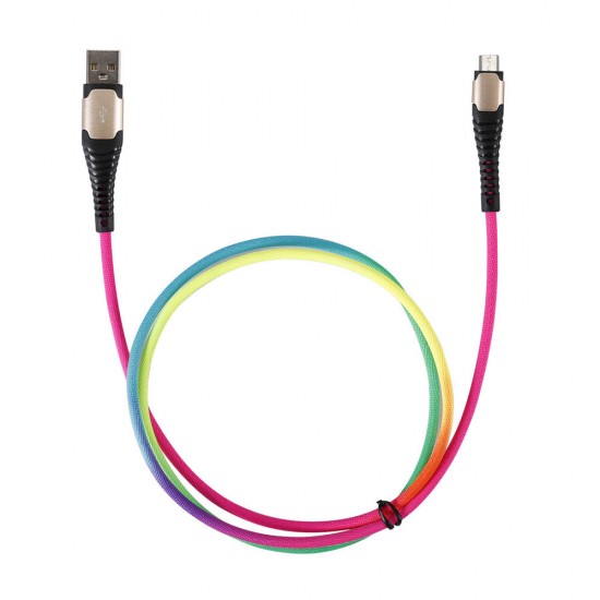 3A Type C Micro USB Colorful Fast Charging Data Cable For Huawei P30 Pro Mate 30 Mi9 9Pro 7A 6Pro Y4800