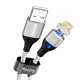 3A Type C Micro USB LED Indicator Fast Charging Magnetic Data Cable For HUAWEI OPPO VIVO