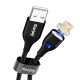 3A Type C Micro USB LED Indicator Fast Charging Magnetic Data Cable For HUAWEI OPPO VIVO