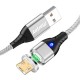 3A Type C Micro USB LED Indicator Fast Charging Magnetic Data Cable For HUAWEI OPPO VIVO