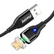 3A Type C Micro USB LED Indicator Fast Charging Magnetic Data Cable For HUAWEI OPPO VIVO