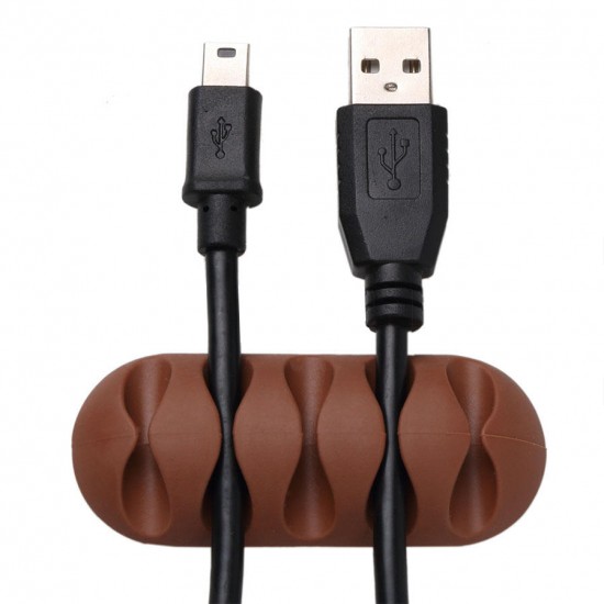 5-Channel TPR Sticky Earphone USB Cable Cord Winder Wrap Desktop Cable Organizer Wire Management Holder 5-Channel TPR Sticky Earphone USB Cable Cord Winder Wrap Desktop Cable Organizer Wire Management Holder