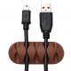 5-Channel TPR Sticky Earphone USB Cable Cord Winder Wrap Desktop Cable Organizer Wire Management Holder