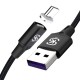 5A Magnetic Super Charging Type-C Micro USB Data Cable for Samsung S20 Huawei Matebook Notebook LG