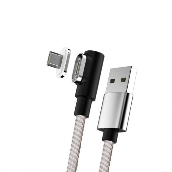 90 Degree Magnetic Type C Micro USB Data Cable Fast Charging For Mi10 9Pro Huawei P30 P40 Pro