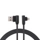 90 Degree Micro USB Fast Charging Cable 1m For Note 4 4X Samsung S7 S6 Edge