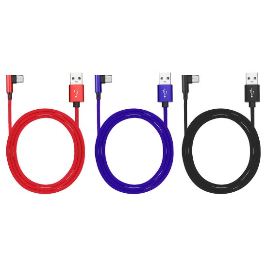 90 Degree USB3.0 Type C Charging Data Cable 3.28ft/1m for Mi A2 Pocophone F1