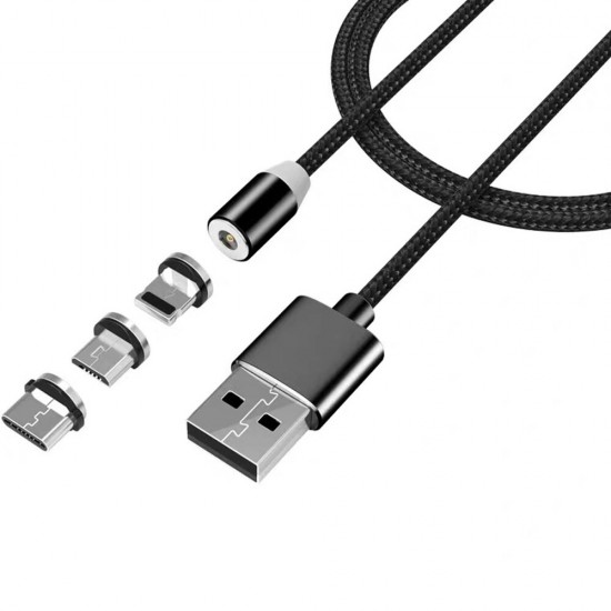 Magnetic LED Indicator 2.4A Type C Micro USB Fast Charging Data Cable For Huawei P30 Pro P40 Mi10 K30 Poco X2 S20 5G Magnetic LED Indicator 2.4A Type C Micro USB Fast Charging Data Cable For Huawei P30 Pro P40 Mi10 K30 Poco X2 S20 5G