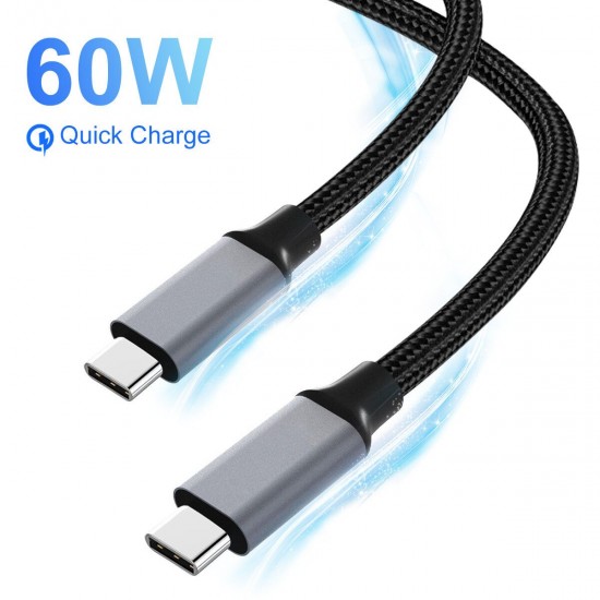 PD 60W Data Cable USB-C to USB-C Fast Charging For Huawei P30 P40 Pro OnePlus 8Pro PD 60W Data Cable USB-C to USB-C Fast Charging For Huawei P30 P40 Pro OnePlus 8Pro