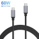PD 60W Data Cable USB-C to USB-C Fast Charging For Huawei P30 P40 Pro OnePlus 8Pro PD 60W Data Cable USB-C to USB-C Fast Charging For Huawei P30 P40 Pro OnePlus 8Pro