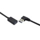 USB 3.0 90 Degree Angle High Speed Portable Extension Data Cable For Home Office Business-Left