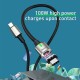 100W 5A Zinc Magnetic USB-C to USB-C PD 3.0 Cable Quick Charge Type-C Charging Data Cable Sync Cord For Smart Phones Tablets Laptops For Samsung Galaxy S20 For iPad Pro 2020 MacBook Pro 2020 For Nintendo Switch Huawei