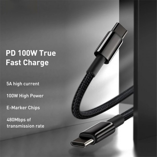 CW-YMS 100W USB-C to USB-C PD Cable PD3.0 Power Delivery QC4.0 Fast Charging Data Transmission Cord Line For Samsung Galaxy Note 20 For iPad Pro 2020 MacBook Air 2020 Mi 10 Huawei P40 CW-YMS 100W USB-C to USB-C PD Cable PD3.0 Power Delivery QC4.0 Fast Charging Data Transmission Cord Line For Samsung Galaxy Note 20 For iPad Pro 2020 MacBook Air 2020 Mi 10 Huawei P40