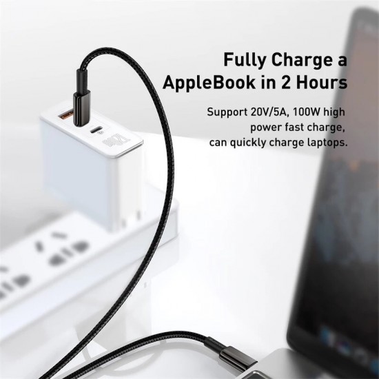 CW-YMS 100W USB-C to USB-C PD Cable PD3.0 Power Delivery QC4.0 Fast Charging Data Transmission Cord Line For Samsung Galaxy Note 20 For iPad Pro 2020 MacBook Air 2020 Mi 10 Huawei P40