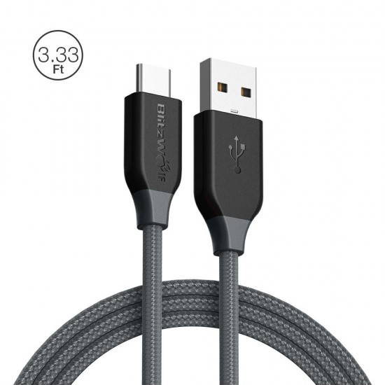 BW-TC5 3A USB Type-C Braided Charging Data Cable 3.33ft/1m BW-TC5 3A USB Type-C Braided Charging Data Cable 3.33ft/1m
