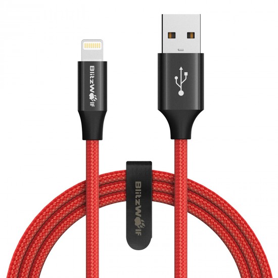 BW-MF10 2.4A Braided Lightning to USB Charging Data Cable 6ft with MFI for iPhone 12 12 Mini 12 Pro 11 11 Pro Max For iPad 2020