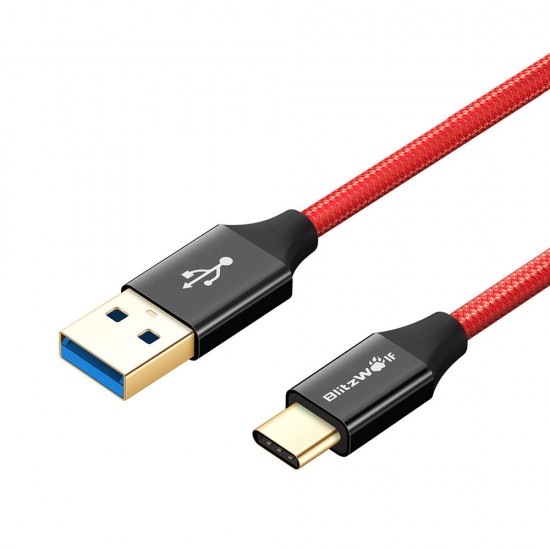 BW-TC10 3A 6ft/1.8m USB Type-C Fast Charging Cable USB 3.0 5Gbps Data Transmission Cord For Huawei P30 P40 Pro Mi10 Note 9S