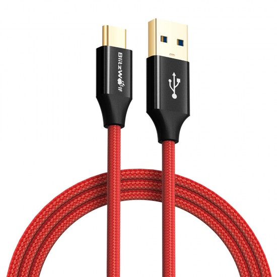BW-TC10 3A 6ft/1.8m USB Type-C Fast Charging Cable USB 3.0 5Gbps Data Transmission Cord For Huawei P30 P40 Pro Mi10 Note 9S
