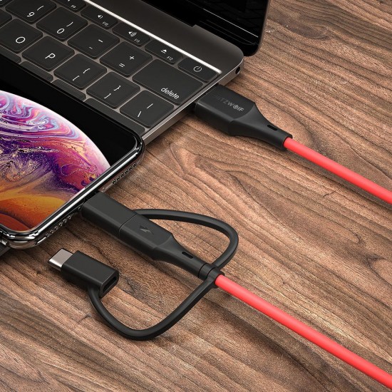 BW-MT4 3 in 1 Type-C Lightning Micro USB Data Cable With MFI Certified 3ft/0.91m for Samsung for iPhone BW-MT4 3 in 1 Type-C Lightning Micro USB Data Cable With MFI Certified 3ft/0.91m for Samsung for iPhone