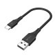 BW-TC13 3A USB Type-C Charging Data Cable 0.98ft/0.3m For Oneplus 6 Mi8 Mix 2s S9+