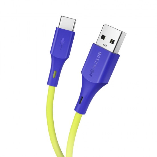 BW-TC14 3A USB Type-C Cable Fast Charging Data Sync Transfer Cord Line 3ft/0.9m For Samsung Galaxy Note 20 Huawei P40 Mi10 OnePlus 8