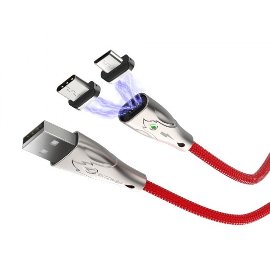 BW-TC20 3A Magnetic Type C/Micro USB Nylon Data Cable 1m/1.8m for Huawei P30 Pro Mate 30 5G Xiaomi Mi9 9Pro Oneplus 7T S10+ Note 10 BW-TC20 3A Magnetic Type C/Micro USB Nylon Data Cable 1m/1.8m for Huawei P30 Pro Mate 30 5G Xiaomi Mi9 9Pro Oneplus 7T S10+ Note 10