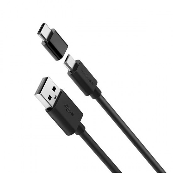 BW-MT1 Micro USB Fast Charging Data Cable With Type C Adapter For Phone Tablet