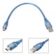 Blue Male USB 2.0A To Mini Male USB B Power Data Cable for Nano V3.0 ATMEGA328P Module Board