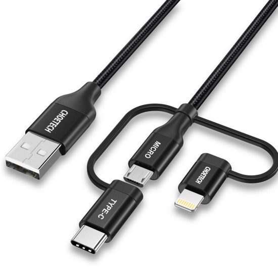 3in1 MFi Certificated Lighting Type-C Micro USB Data Cable for iPhone 11 Pro XR X 8 7 for Samsung LG 3in1 MFi Certificated Lighting Type-C Micro USB Data Cable for iPhone 11 Pro XR X 8 7 for Samsung LG