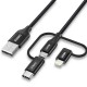 3in1 MFi Certificated Lighting Type-C Micro USB Data Cable for iPhone 11 Pro XR X 8 7 for Samsung LG 3in1 MFi Certificated Lighting Type-C Micro USB Data Cable for iPhone 11 Pro XR X 8 7 for Samsung LG