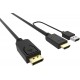 2m HDMI to DP Male Adapter Cable Connector USB Power Supply 4K 2K HD Cable for Notebook TV F0403