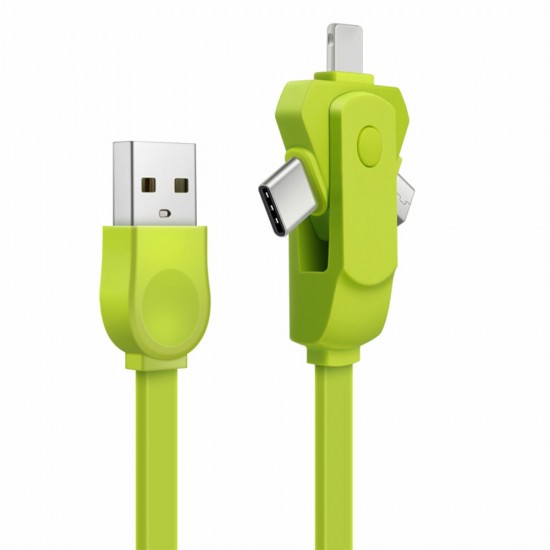 Charging Cable 3 in 1 USB Type C Micro Cable Rotating Head 360 Degree Rotating Fast Charging Data Cable For Mobile Phone Charging Cable 3 in 1 USB Type C Micro Cable Rotating Head 360 Degree Rotating Fast Charging Data Cable For Mobile Phone