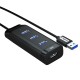 DM CHB007 4 ports USB3.0 Hub 5Gbps Extender Extension Connector USB Hub with 120cm Cable