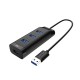 DM CHB007 4 ports USB3.0 Hub 5Gbps Extender Extension Connector USB Hub with 120cm Cable