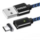 2.4A Micro USB Type C Magnetic Nylon Braided Fast Charging Data Cable For Oneplus 7 Pocophone HUAWEI P30 Mate20 MI9 S10 S10+
