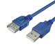 USB Male to Female Extension Cable Data Cable USB2.0 Core Wire Transparent Blue Data Cable for Computer Tablet