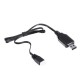 7.4V 2S Li-ion Battery Charger USB Charging Cable for 16889 1/16 RC Vehicles Spare Parts 18859E-E001