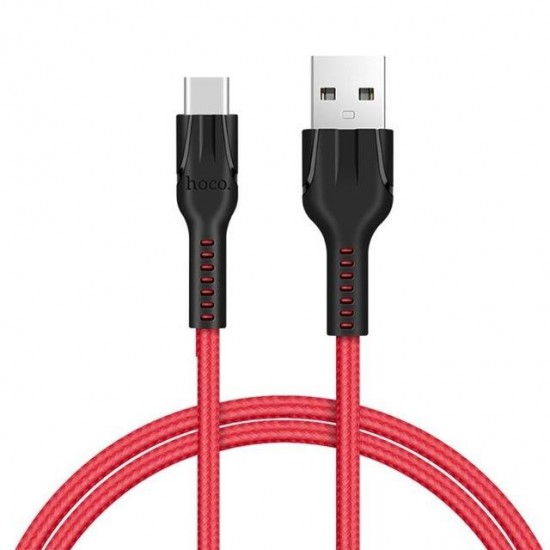 U31 1m/3.28ft Nylon Braided Type-C USB Fast Charging Data Sync Charger Cable for Mobile Phone