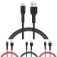 U31 1m/3.28ft Nylon Braided Type-C USB Fast Charging Data Sync Charger Cable for Mobile Phone