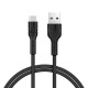 U31 1m/3.28ft Nylon Braided Type-C USB Fast Charging Data Sync Charger Cable for Mobile Phone