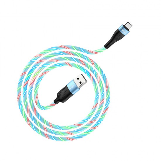 U85 LED 2.4A Type C Micro USB Fast Charging Data Cable For Huawei P30 Pro Mate30 Xiaomi Mi10 Redmi K30 Poco X2 S20 5G